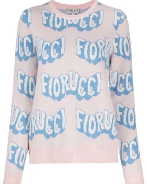 Fiorucci Pink Wavy Logo Jumper  - Image 1