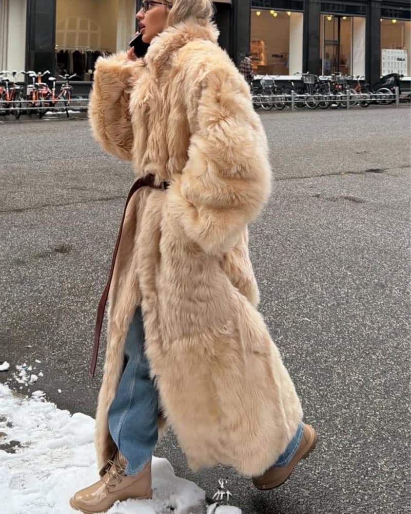 Nour Hammour Coat Butter Shearling  - Image 1