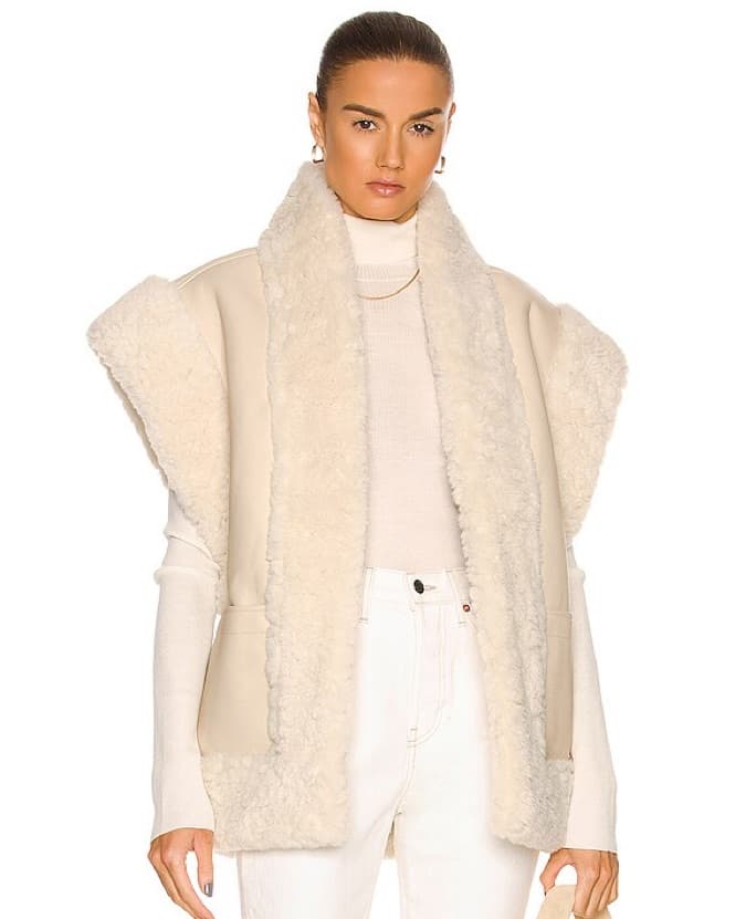 $500 A.L.C. Shearling Vest - Image 4