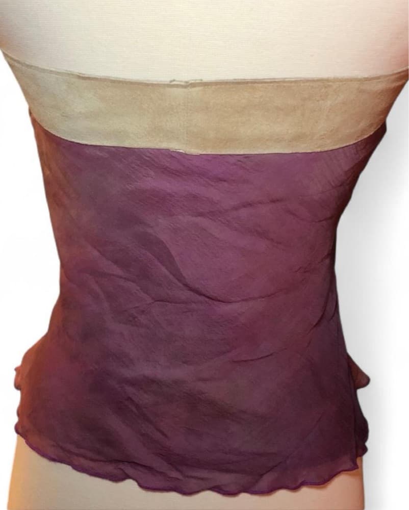 2008 100% Real Silk And Suede Tube Top - Image 4