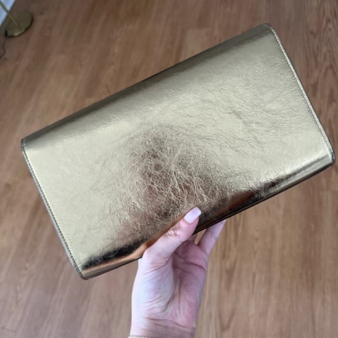 Gold YSL Clutch  - Image 3
