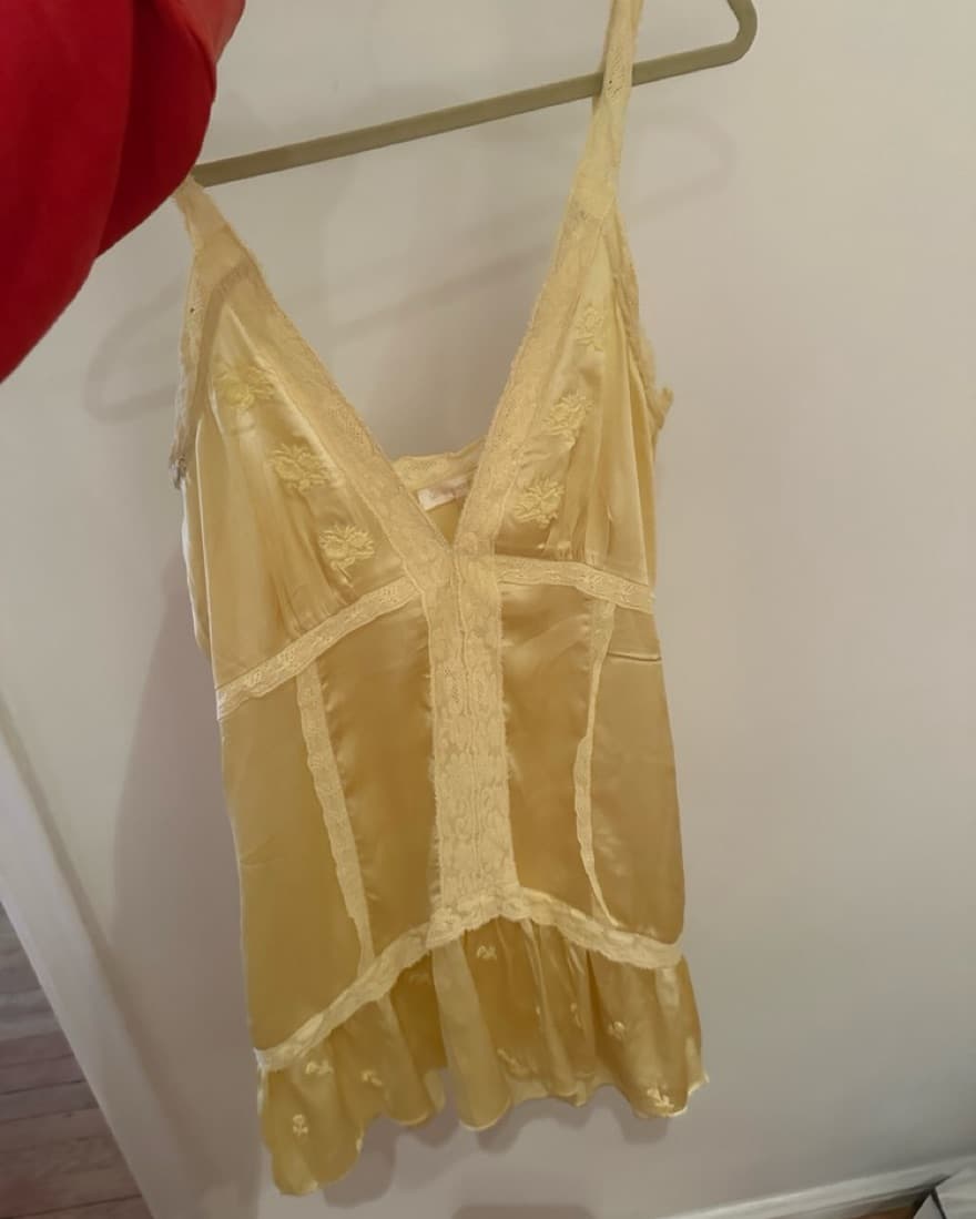 Loveshack fancy Yellow Silk dress - Image 3