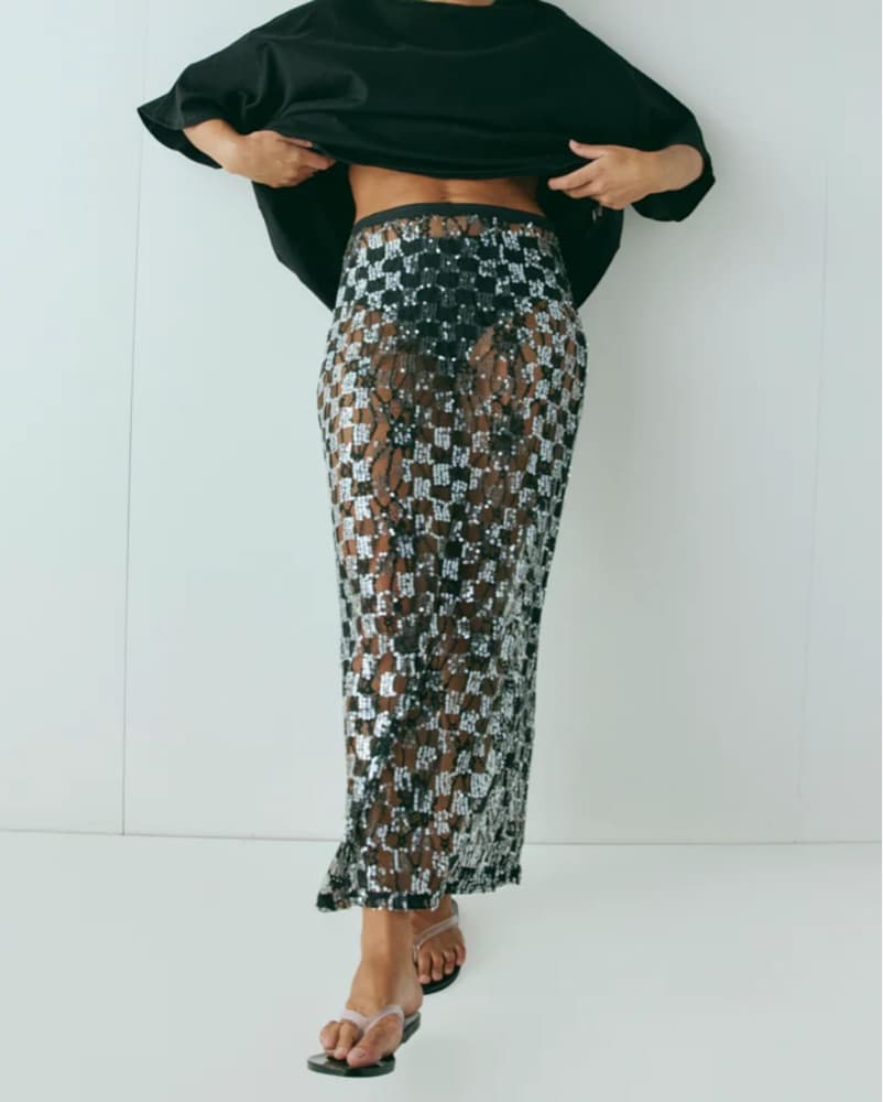VRG GRL SHEER SEQUIN SKIRT  - Image 1