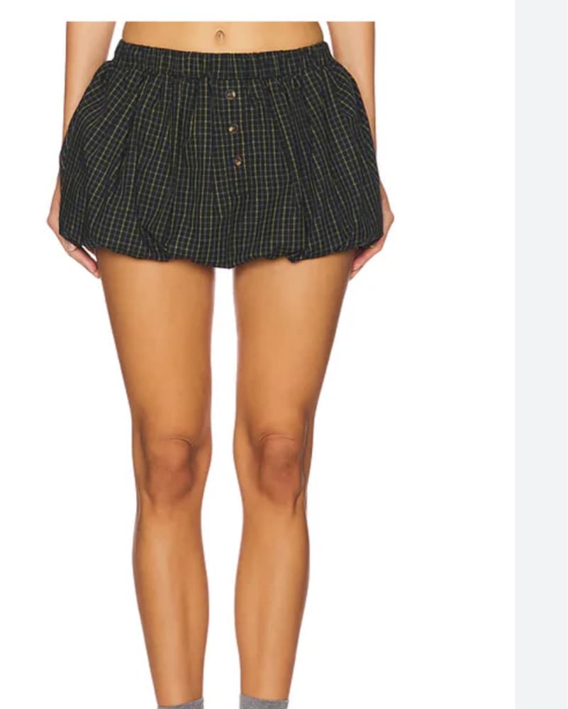 Plaid Checked Mini Skirt - Image 1