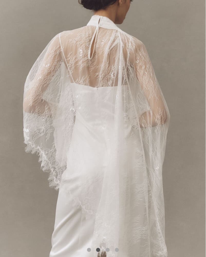 anthro bridal lace cape - Image 1