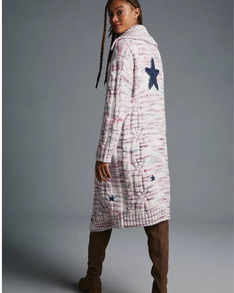 Cable Knit Long Cardigan - Image 1