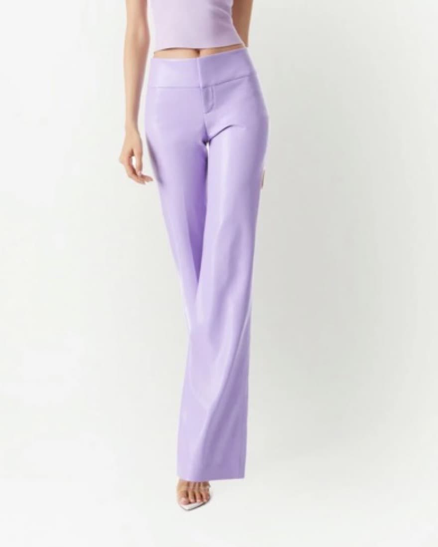Alice + Olivia Lavendar Leather Pants  - Image 2