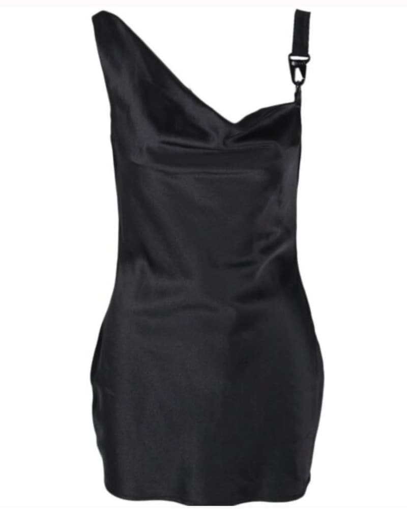 Danielle Guzio Black Mini Buckle Dress - Image 3