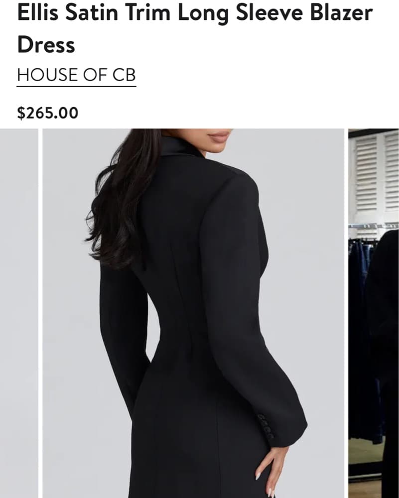 House of CB Black Blazer Dress  - Image 1