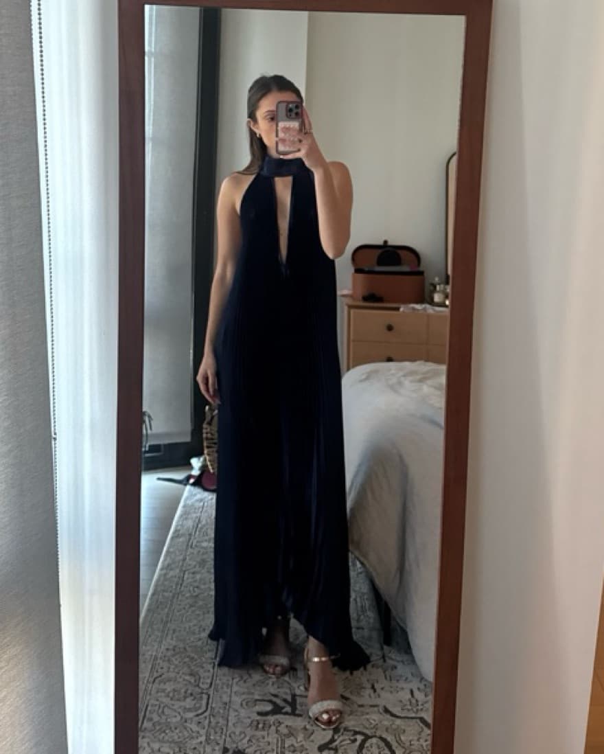 L’Idee Opera Pleated Halterneck Gown - Image 2