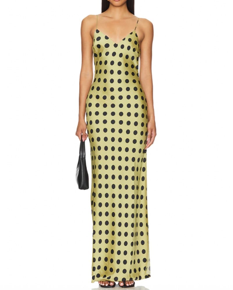 Green Polka Dot Maxi Dress - Image 2
