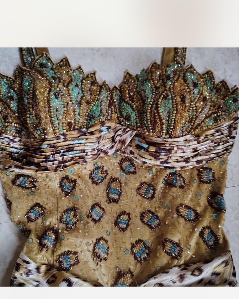 Vintage Leopard Print Gown - Image 3