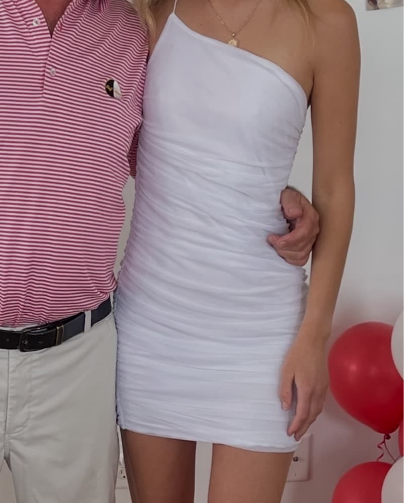 White Summer Mini Dress - Image 4