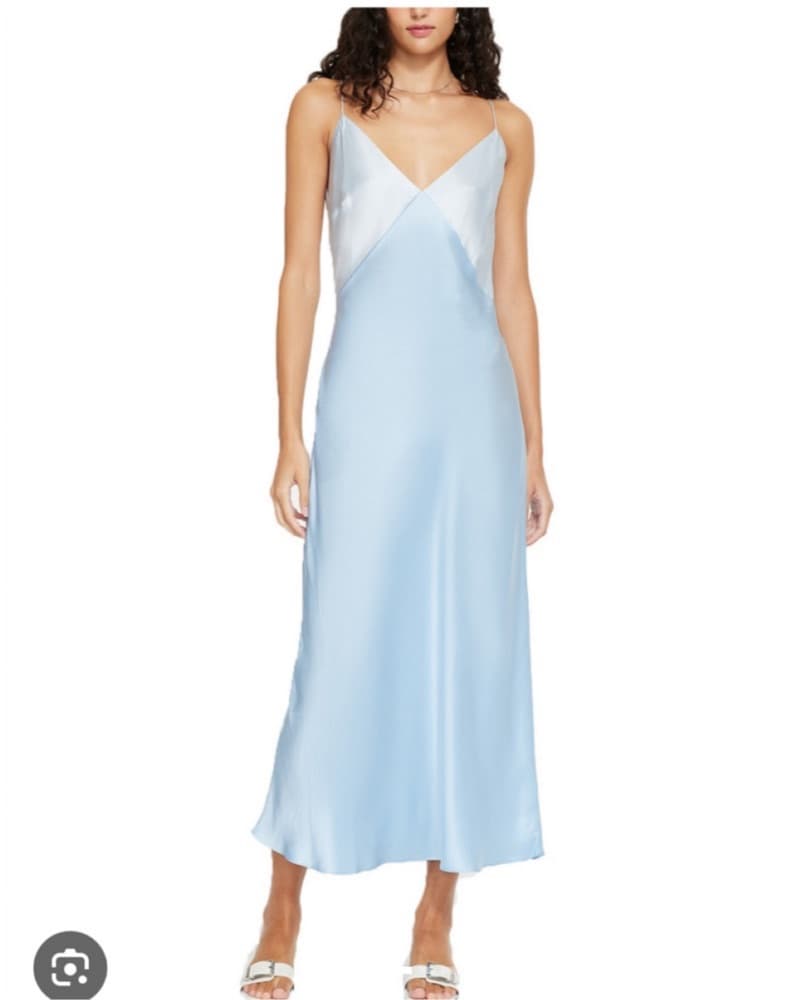 Elegant Satin Midi Dress - Image 1