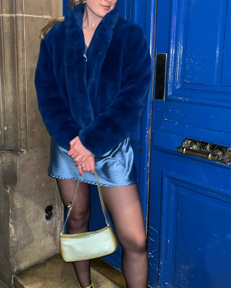 Blue Fur Coat - Image 2