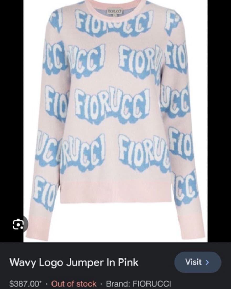 Fiorucci Pink Wavy Logo Jumper  - Image 4