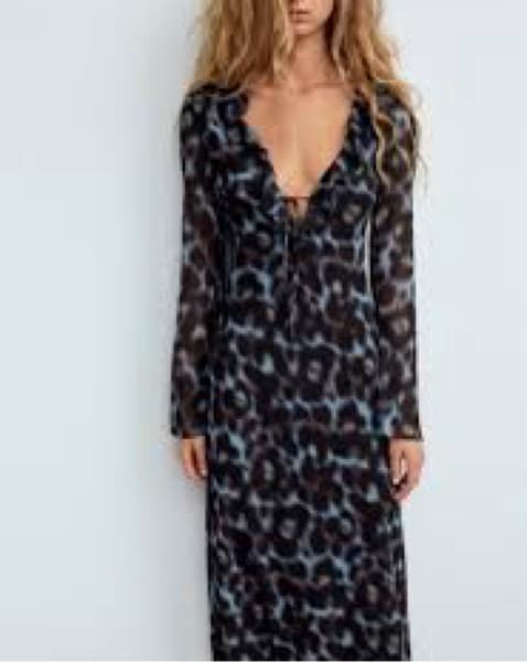 Zara Brown, Black And Blue Maxi - Image 1