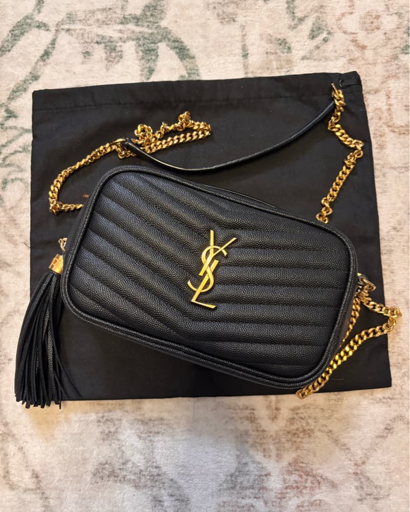 Chic Black YSL Crossbody Bag - Image 1