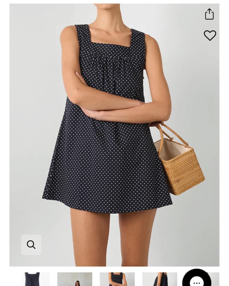 We Wore What Polka Dot Sleeveless A-Line - Image 3