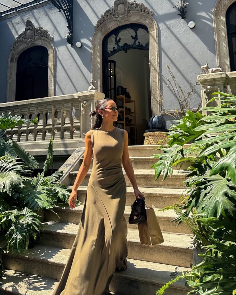 Dissh Olive Green Sleeveless Dress - Image 1