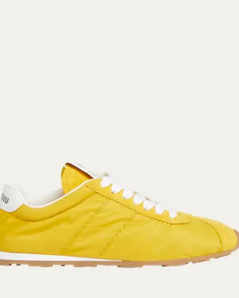 Miu Miu Top/Low Suede/Nylon Sneakers - Image 3