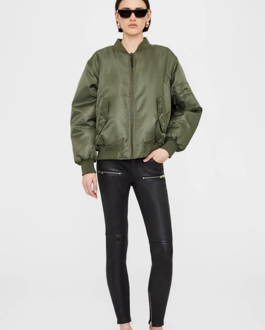 Anine Bing Satin Bomber - Image 5