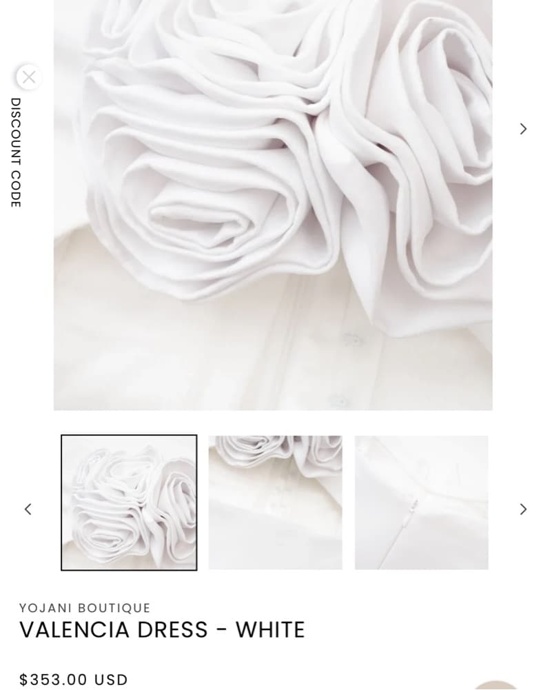 Bloom White Mini Dress - Image 3