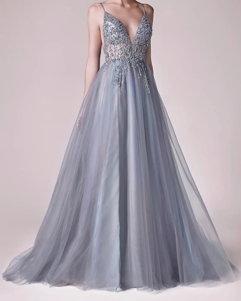 Sparkling Silver Glamour Gown - Image 1