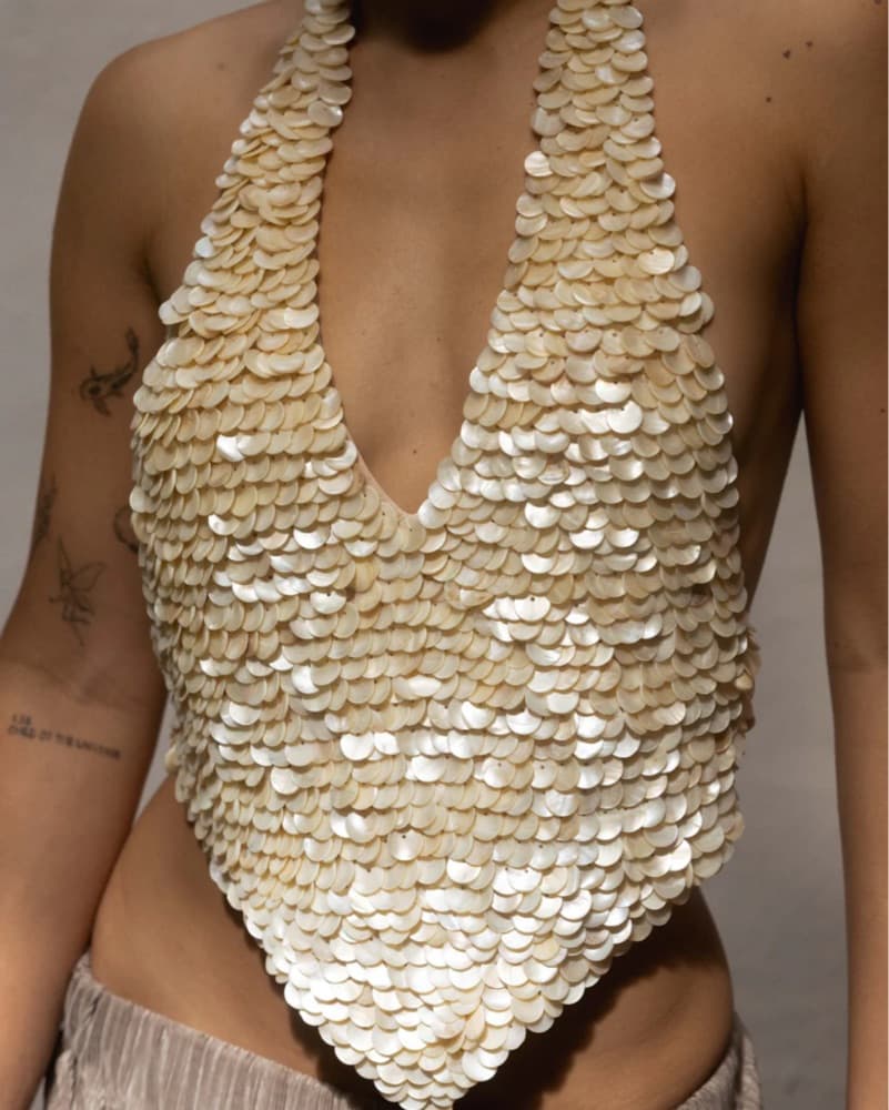 Stunning Seashell Sequin Halter - Image 1