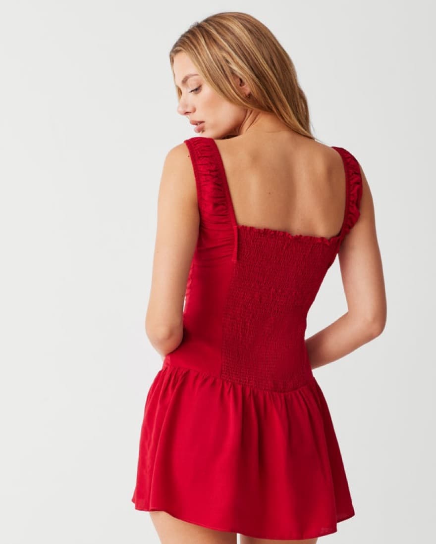 Red Frankies Bikinis Mini Dress - Image 3