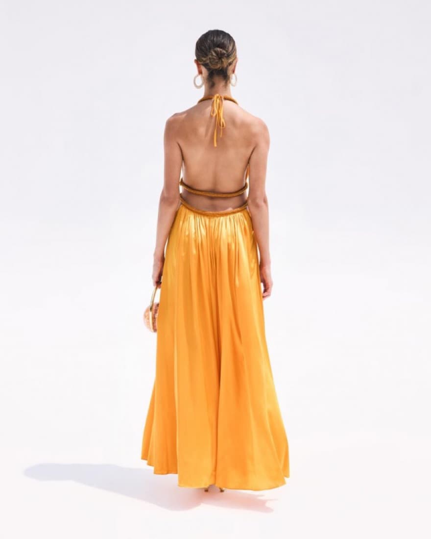 Cult Gaia Orange Long Dress - Image 2