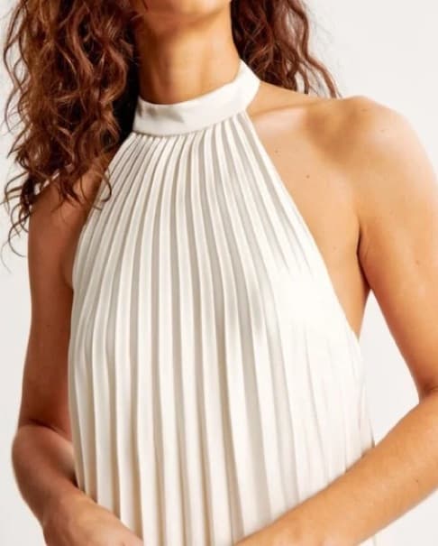 Pleated Trapeze Mini Dress - Image 3