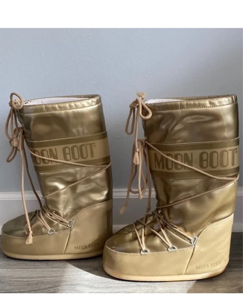 Metallic Gold Moon Boots - Image 2