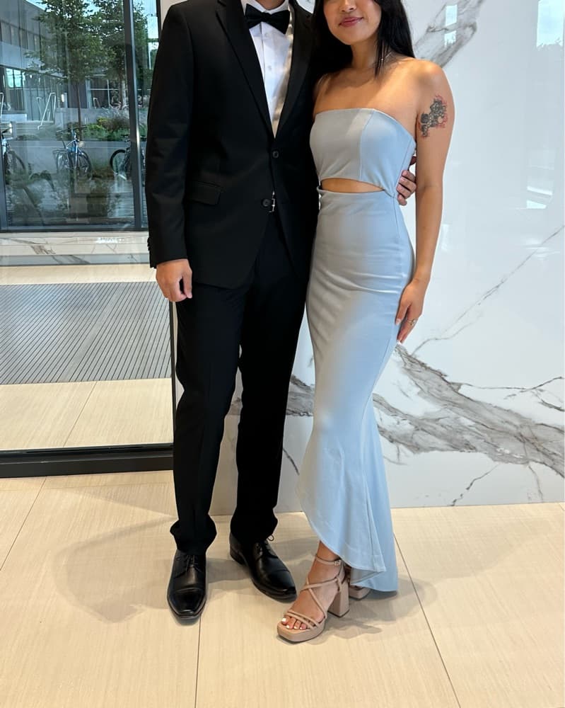 Baby Blue Strapless Gown - Image 3