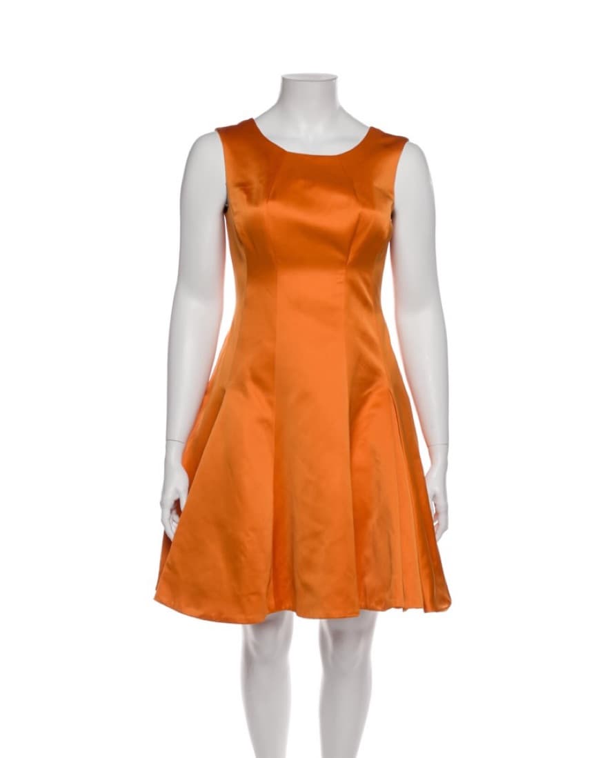 Orange Fit & Flare Zac Posen Dress - Image 1