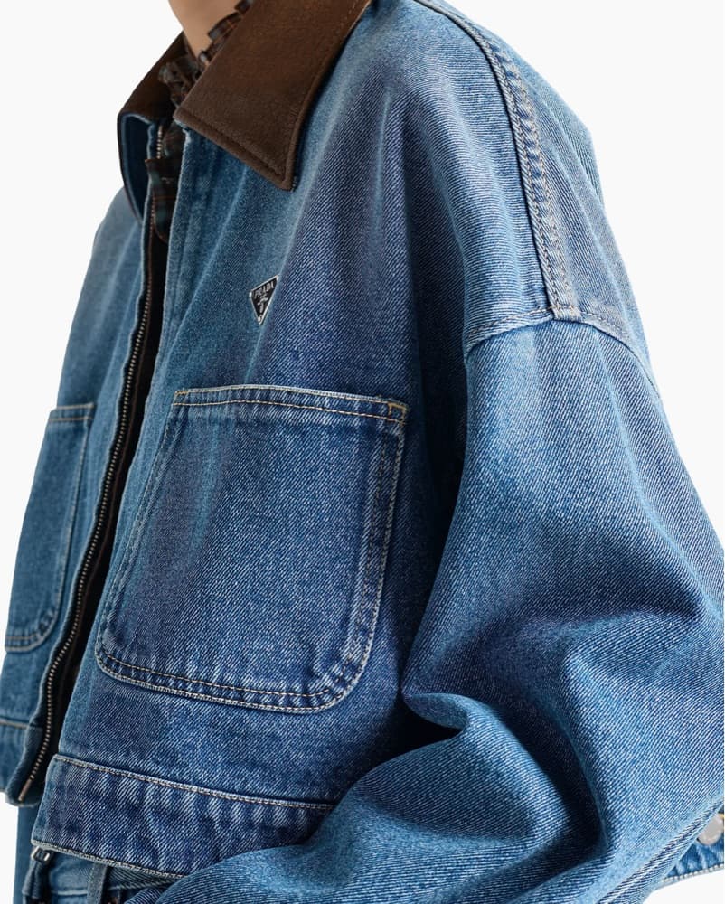 Prada Cropped Denim Jacket  - Image 2