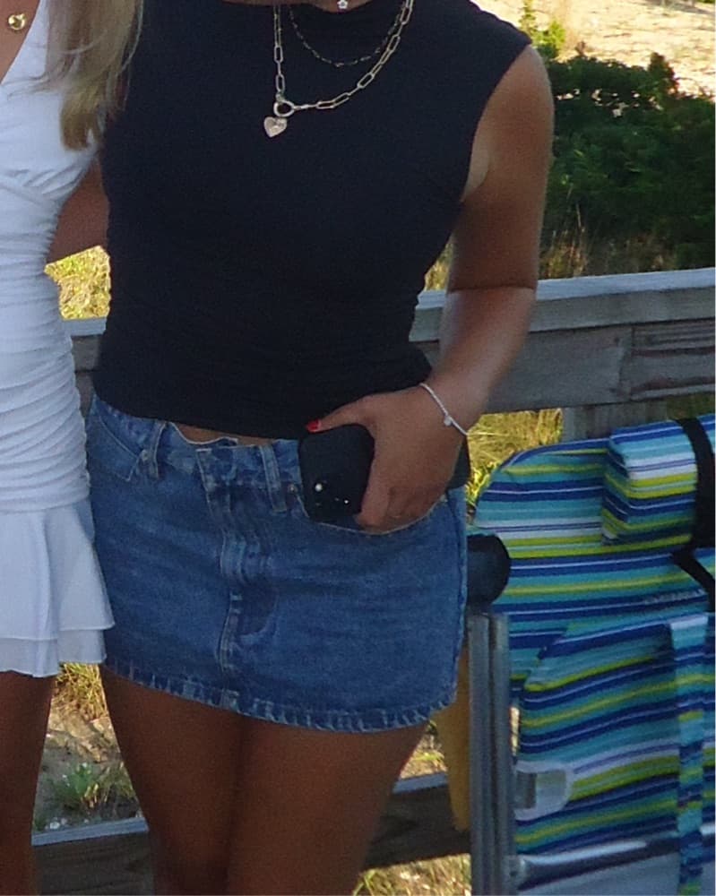 Jean Mini Skirt - Image 2
