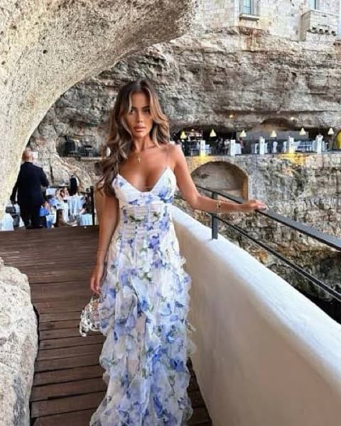 Menti Iris Flower Maxi Dress - Image 4
