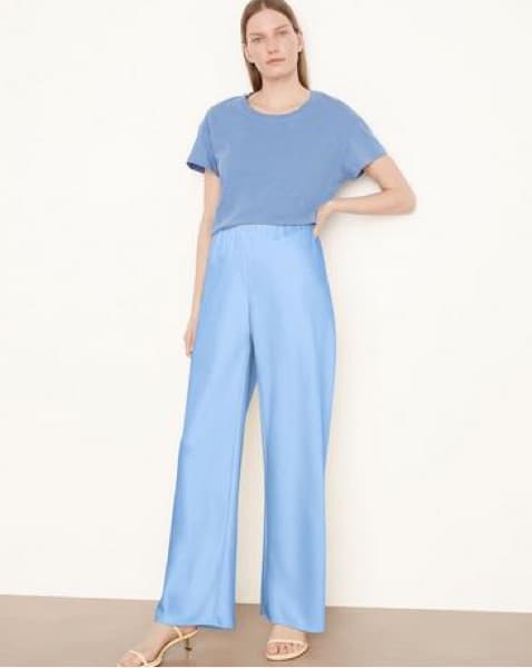 $370 Satin Blue Pants - Image 2