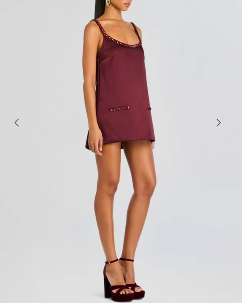 Retrofete Reilly Embellished Dress Red  - Image 1