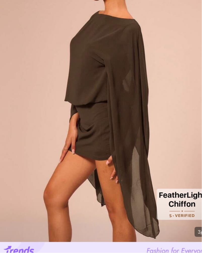Chic Featherlight Chiffon Dress - Image 2