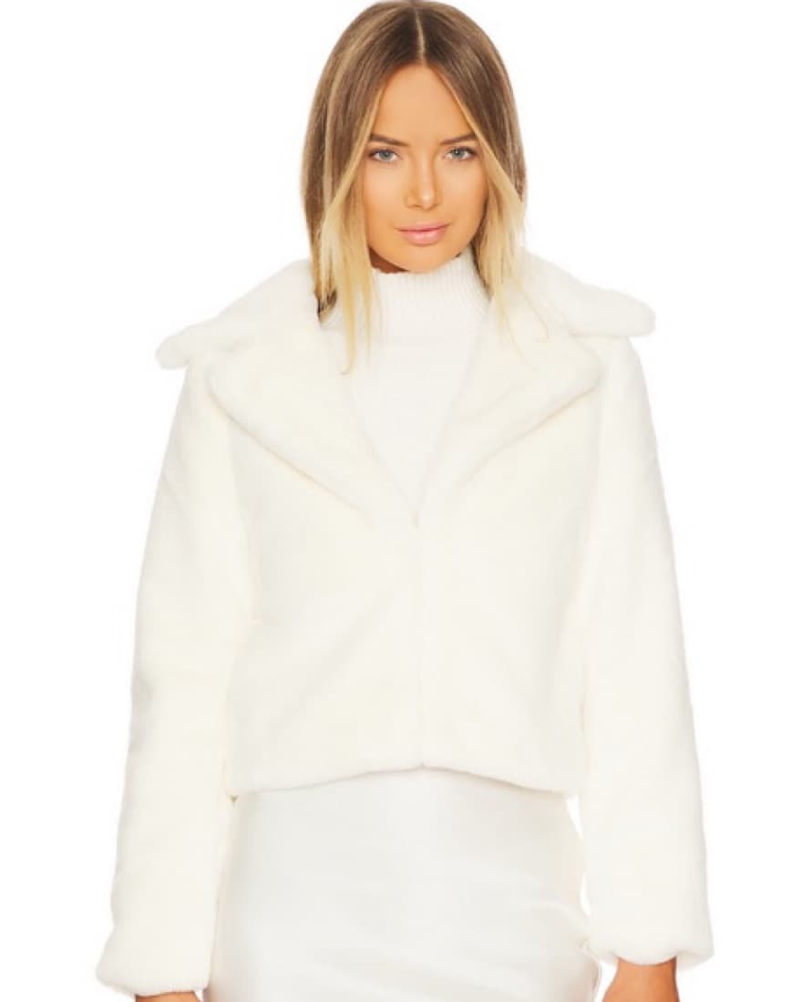 Faux Fur White Jacket - Image 3