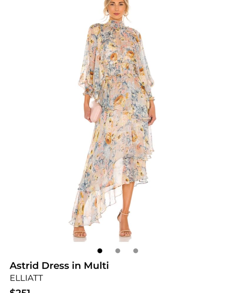 ELLIATT Floral Chiffon Midi Dress - Image 1