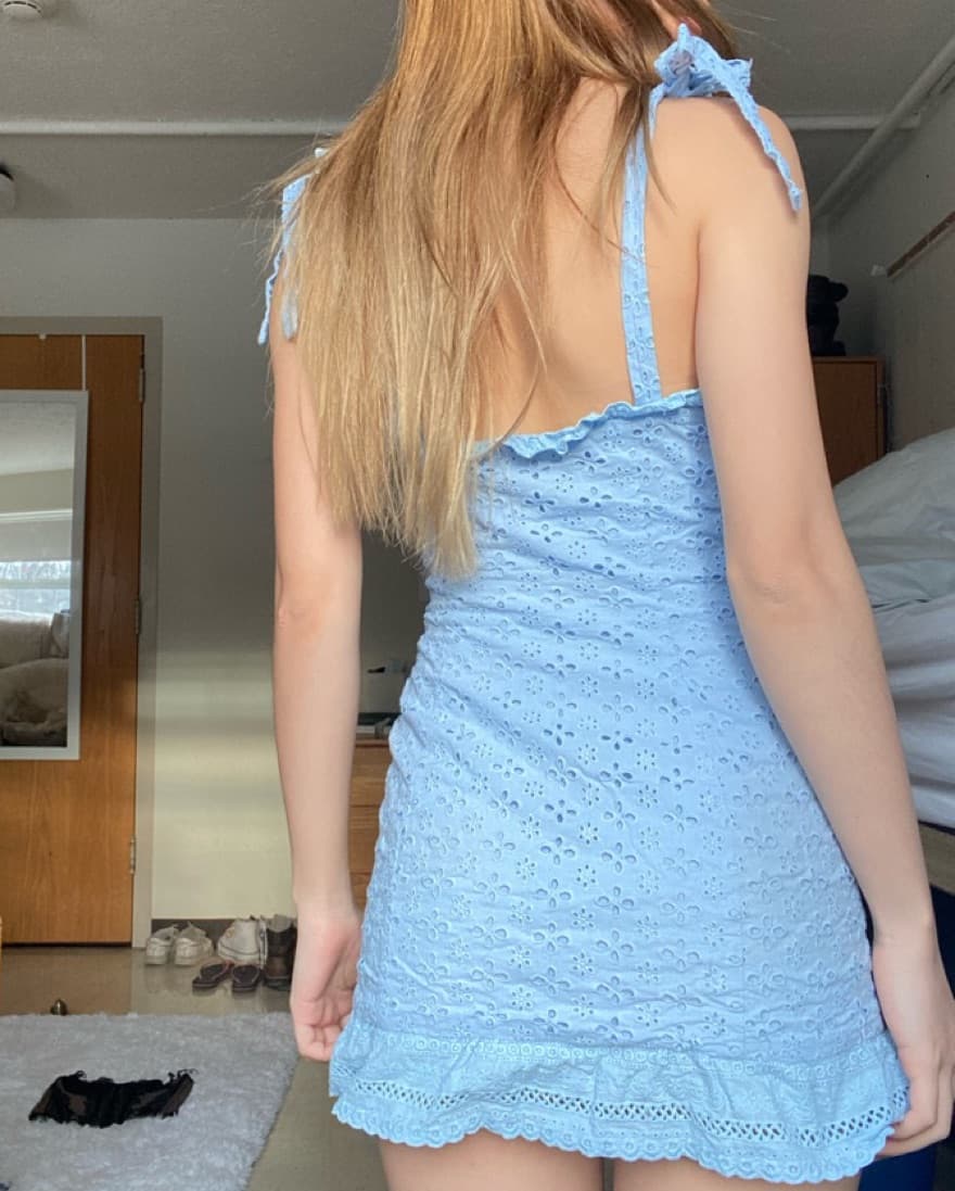 Majorelle Mirabelle Dress Blue - Image 5