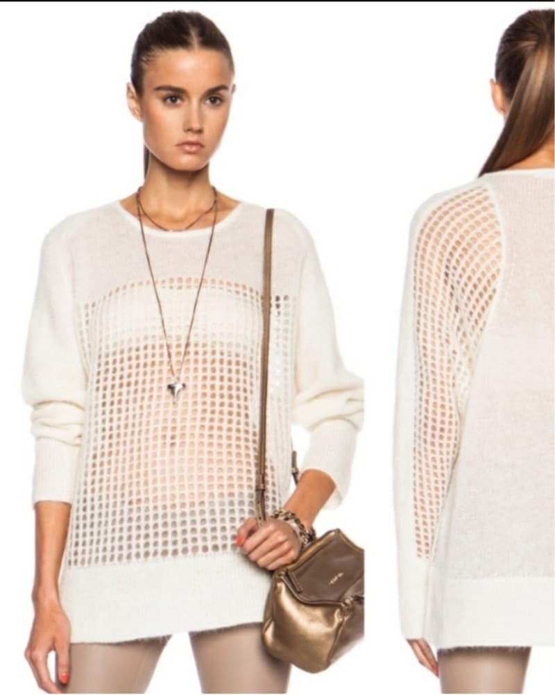 Helmut Lang Mohair Alpaca Knit Sweater - Image 1