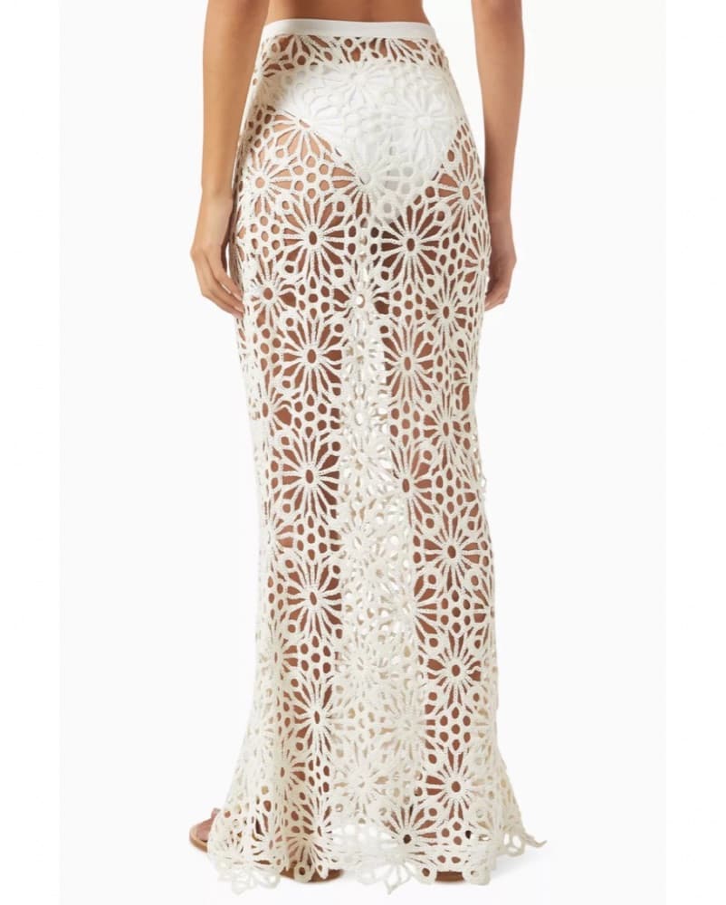 Cream Crochet Long Skirt - Size S - Image 6