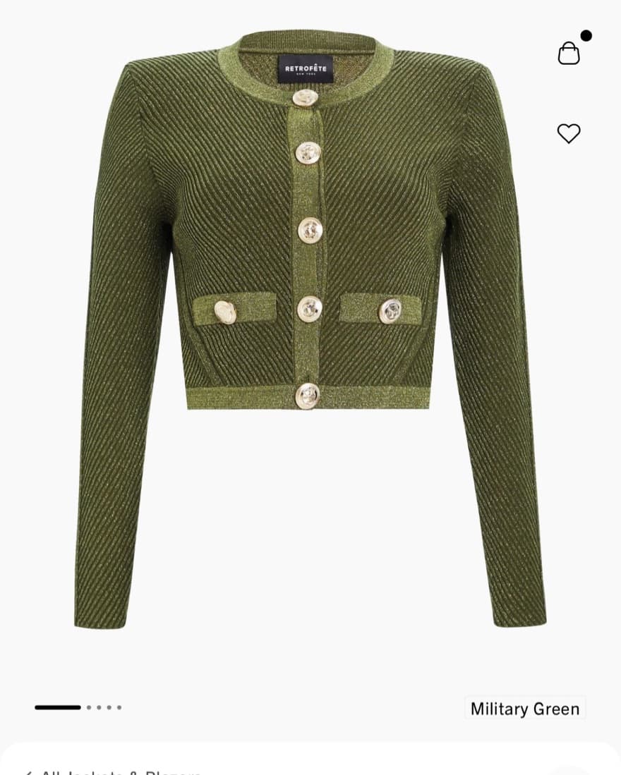 Retrofete Olive Green Sweater Small - Image 1
