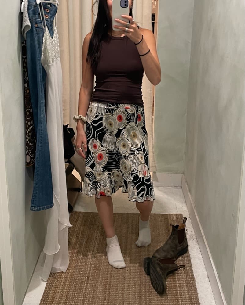 Fun Printed Vintage Skirt - Image 1