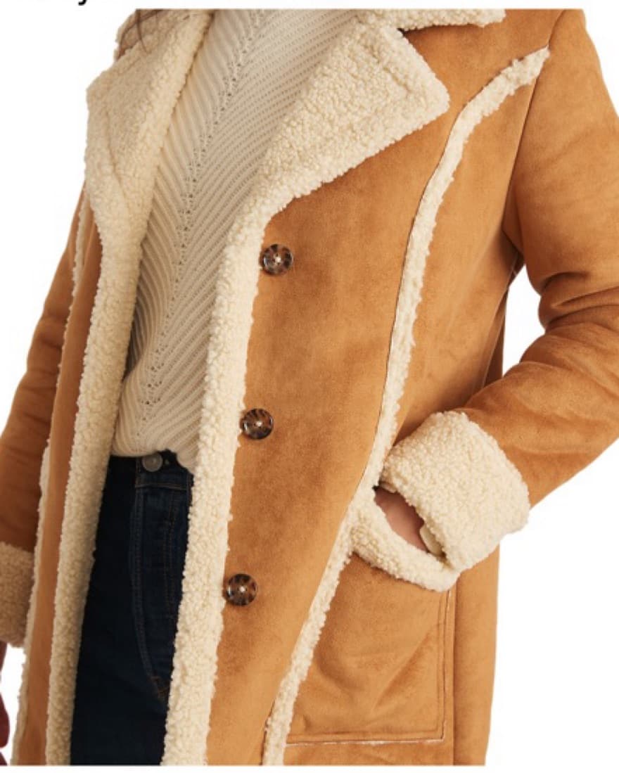 Penny Lane Sherpa-Lined Suede Coat - Image 5