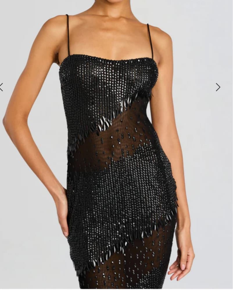 Retrofete Black Carmine Sequin Dress S - Image 4